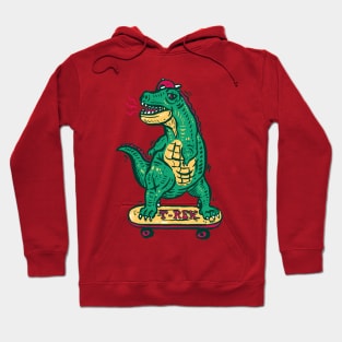 Skateboarding Dinosaur Hoodie